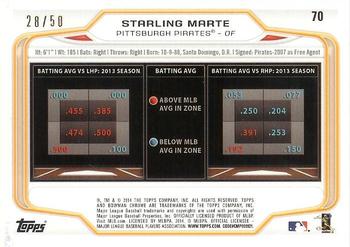2014 Bowman Chrome - Gold Refractor #70 Starling Marte Back