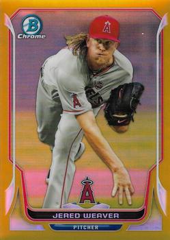 2014 Bowman Chrome - Gold Refractor #136 Jered Weaver Front