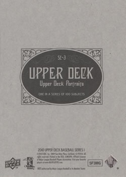 2010 Upper Deck - Portraits #SE-3 Chipper Jones Back
