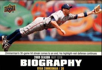 2010 Upper Deck - Season Biography #SB-44 Ryan Zimmerman Front