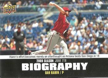 2010 Upper Deck - Season Biography #SB-75 Dan Haren Front