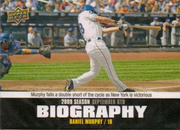 2010 Upper Deck - Season Biography #SB-173 Daniel Murphy Front