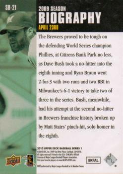 2010 Upper Deck - Season Biography #SB-21 Dave Bush Back