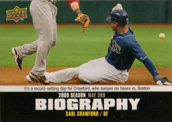 2010 Upper Deck - Season Biography #SB-33 Carl Crawford Front