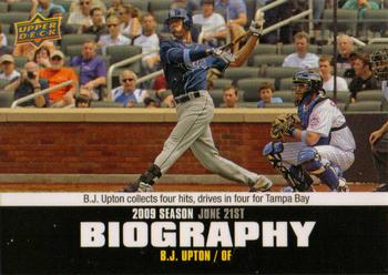 2010 Upper Deck - Season Biography #SB-94 B.J. Upton Front