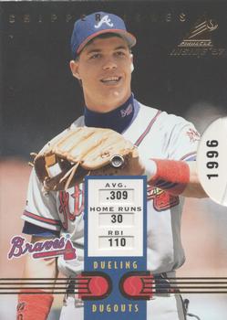 1997 Pinnacle Inside - Dueling Dugouts #7 Chipper Jones / Jim Thome Front