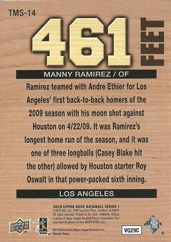 2010 Upper Deck - Tape Measure Shots #TMS-14 Manny Ramirez Back