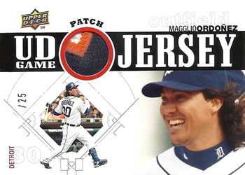 2010 Upper Deck - UD Game Jersey Patches #UDGP-MO Magglio Ordonez Front