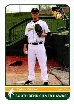 2012 Grandstand South Bend Silver Hawks #10 Tyler Green Front