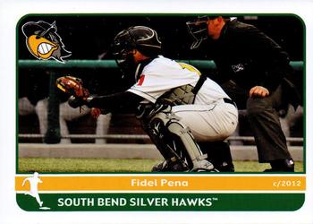 2012 Grandstand South Bend Silver Hawks #20 Fidel Pena Front