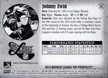 2014 Choice Midwest League Top Prospects #04 Johnny Field Back