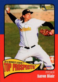 2014 Choice Midwest League Top Prospects #27 Aaron Blair Front