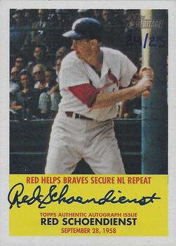 2007 Topps Heritage - Flashbacks Autographs #RS Red Schoendienst Front