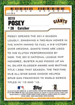 2014 Stadium Club - Field Access #FA-3 Buster Posey Back