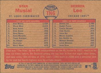 2006 Topps Heritage - Then and Now #TN6 Stan Musial / Derrek Lee  Back