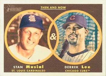 2006 Topps Heritage - Then and Now #TN6 Stan Musial / Derrek Lee  Front