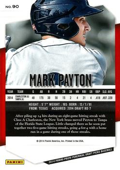 2014 Panini Prizm Perennial Draft Picks #90 Mark Payton Back