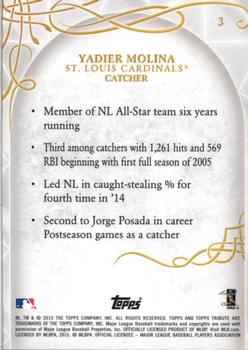 2015 Topps Tribute #3 Yadier Molina Back
