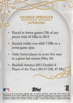 2015 Topps Tribute #9 George Springer Back