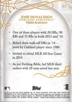 2015 Topps Tribute #31 Josh Donaldson Back