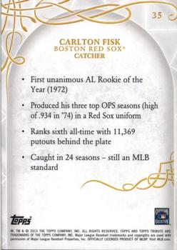 2015 Topps Tribute #35 Carlton Fisk Back