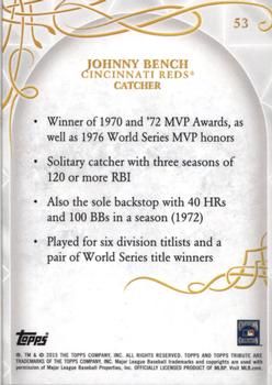 2015 Topps Tribute #53 Johnny Bench Back