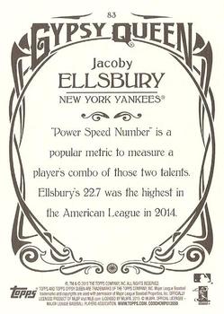 2015 Topps Gypsy Queen #83 Jacoby Ellsbury Back