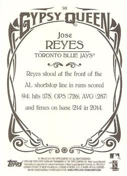 2015 Topps Gypsy Queen #98 Jose Reyes Back