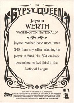 2015 Topps Gypsy Queen #173 Jayson Werth Back