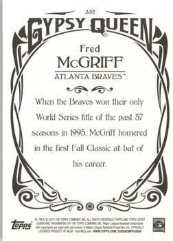 2015 Topps Gypsy Queen #332 Fred McGriff Back