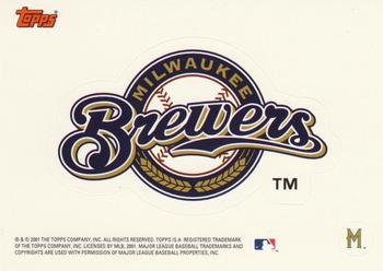2002 Topps - Team Logo Stickers #NNO Milwaukee Brewers Front