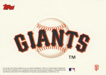 2002 Topps - Team Logo Stickers #NNO San Francisco Giants Front