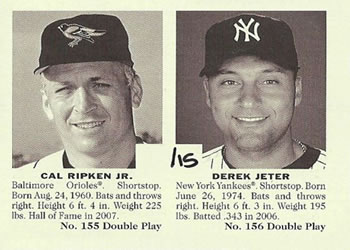 2007 Upper Deck Goudey - Double Play #155 Cal Ripken Jr. / Derek Jeter Front