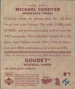 2007 Upper Deck Goudey - Red Backs #134 Michael Cuddyer Back