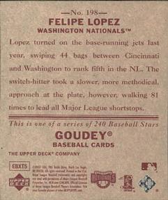2007 Upper Deck Goudey - Red Backs #198 Felipe Lopez Back