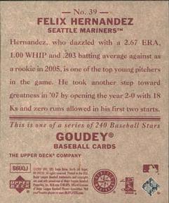 2007 Upper Deck Goudey - Red Backs #39 Felix Hernandez Back