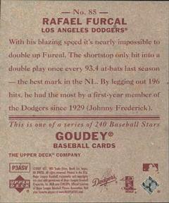 2007 Upper Deck Goudey - Red Backs #85 Rafael Furcal Back