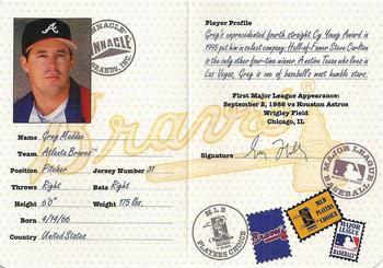 1997 Pinnacle - Passport to the Majors #1 Greg Maddux Front