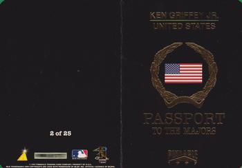 1997 Pinnacle - Passport to the Majors #2 Ken Griffey Jr. Back