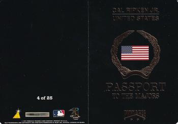 1997 Pinnacle - Passport to the Majors #4 Cal Ripken Jr. Back