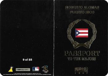 1997 Pinnacle - Passport to the Majors #9 Roberto Alomar Back