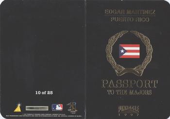 1997 Pinnacle - Passport to the Majors #10 Edgar Martinez Back