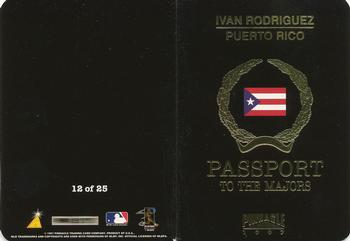 1997 Pinnacle - Passport to the Majors #12 Ivan Rodriguez Back