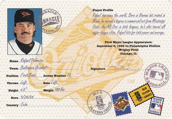 1997 Pinnacle - Passport to the Majors #19 Rafael Palmeiro Front