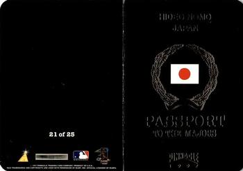 1997 Pinnacle - Passport to the Majors #21 Hideo Nomo Back