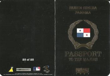 1997 Pinnacle - Passport to the Majors #25 Ruben Rivera Back