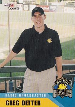 2002 MultiAd Sioux Falls Canaries #29 Greg Detter Front