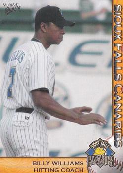 2004 MultiAd Sioux Falls Canaries #2 Billy Williams Front