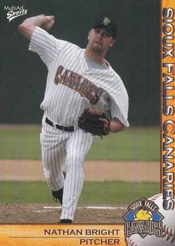 2004 MultiAd Sioux Falls Canaries #4 Nathan Bright Front