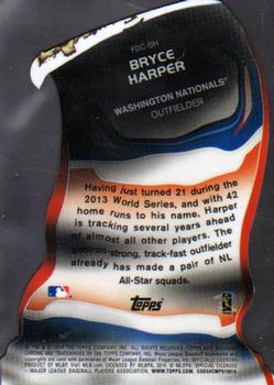 2014 Bowman Chrome - Fire Die Cut Refractors #FDC-BH Bryce Harper Back